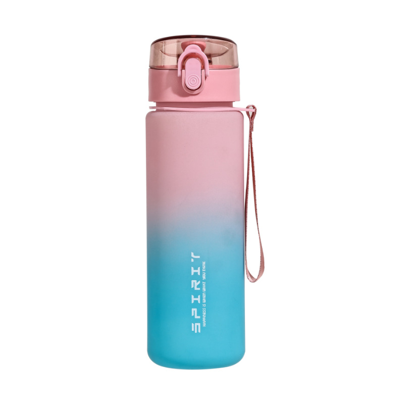 Nuevo taza de agua gradiente a prueba de fugas a prueba de caídas taza de agua portátil de gran capacidad para estudiantes kettle deportivo taza resistente al calor de alto valor facial