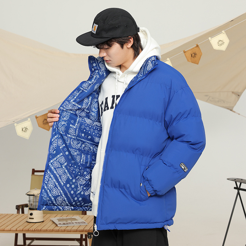 Chaqueta de invierno acolchada de algodón para hombre, abrigo de algodón grueso para hombre, ropa de invierno, chaqueta de algodón de estilo americano a la moda para hombre.