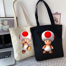 二次元周边switch游戏超级马里奥兄弟联名手提袋单肩帆布包男女款