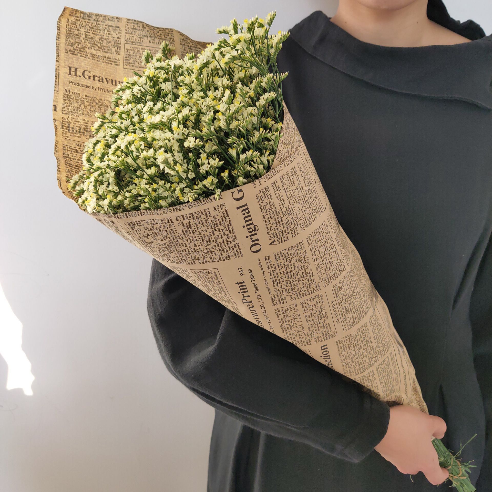 Gypsophile Myosotis séché, décoration d'intérieur, salon, fleur fraîche éternelle, grand bouquet pour la Saint-Valentin_voghion.com