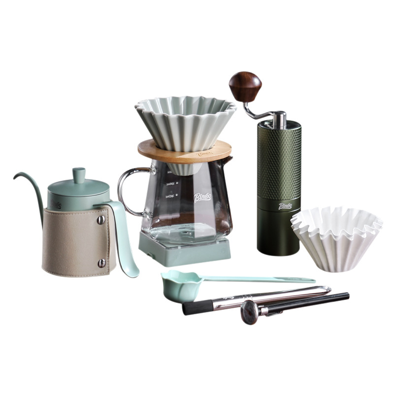 Bincoo cafetera de lavado de mano molino de mano máquina de café conjunto completo de filtro de café casero de lavado de mano caja de lavado de mano