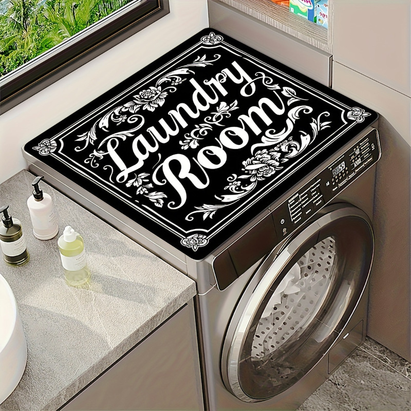 Temu Dropshipping English Series Washing Machine Pads, Drum Dustproof Pads, Kitchen Stove Protective Covers, Coffee Machine Pads Wholesale