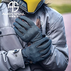 Alien Snail V6 Motorcycle Riding Gloves Cordura Tpr Imported Sheepskin Spring and Autumn Style Anti-Collision