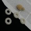Fresh woven earrings from pearl, beads, pendant, 2023