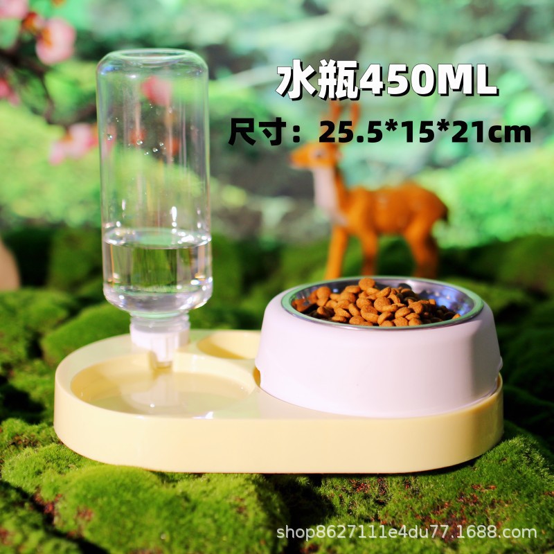 노란색 슬로푸드 + 식수 450ML + 스낵 공간 + 밥그릇 + 철그릇