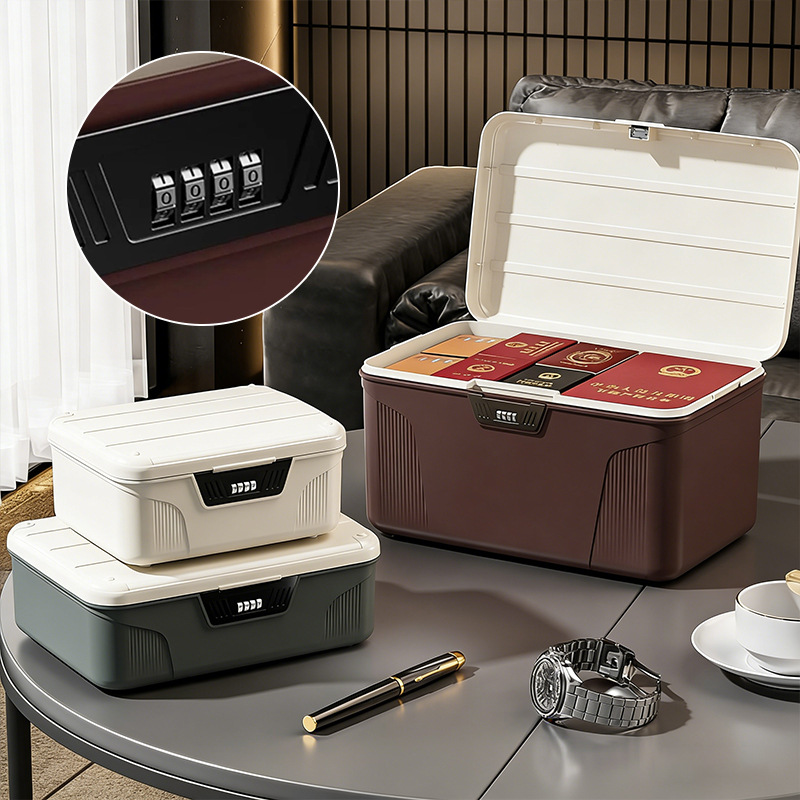 Password Storage Box, Valuables Storage Box, Household Privacy Document Storage Box with Lock, Car Debris Storage Box