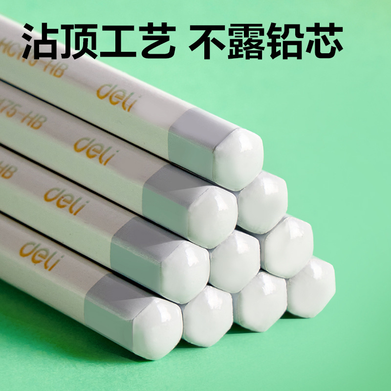 デリ HC175-HB/2B 六角棒筆記鉛筆 小学生筆記用小白棒鉛筆 2b試験専用|undefined