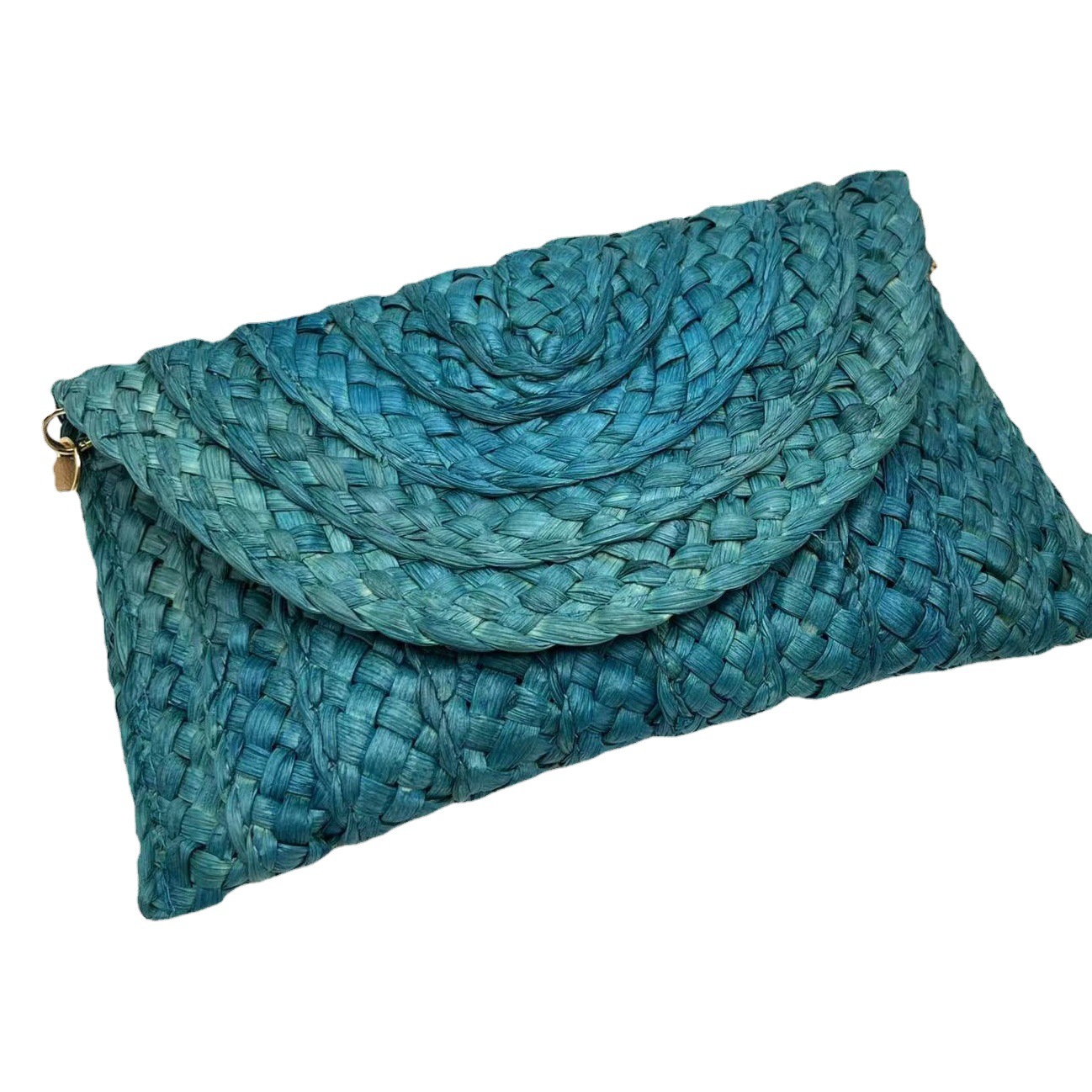 Straw Woven Bag Spot Hand Clamp Woven Women's Straw Woven Bag Women's Summer Simple All-match Straw Woven Bag