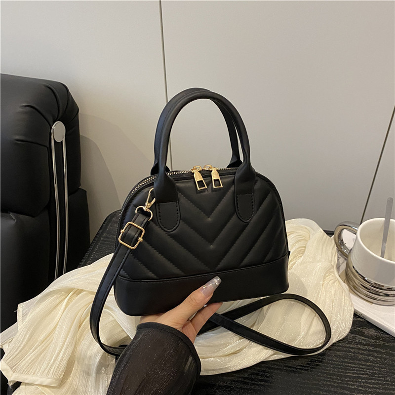 今年流行包包时尚百搭条纹两件套贝壳包淑女高级气质款单肩斜挎包|undefined