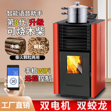 新型生物质颗粒取暖炉无烟家用室内全自动燃料风暖节能环保采暖炉