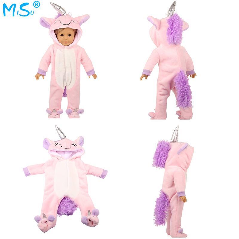 Mi Su nueva ropa de Niña Americana de 18 pulgadas ropa de traje de unicornio vestido de ropa de muñeca caliente transfronteriza