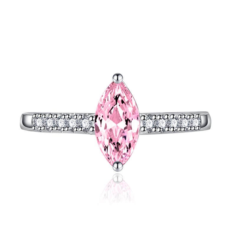 Solid Color Pattern Women's Gender Simple Style Solid Color White Copper Inlay Zircon Rings