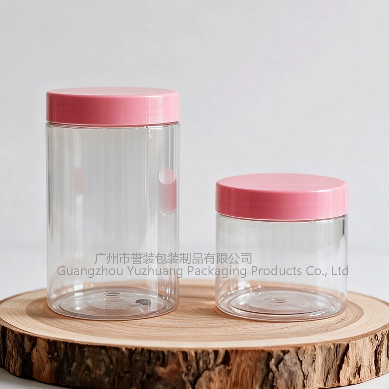 Envase de plástico de boca ancha de 500 ml de grado alimenticio Yuzhuang PET, frasco sellado de 250 g para mascarillas capilares, material de embalaje cosmético.