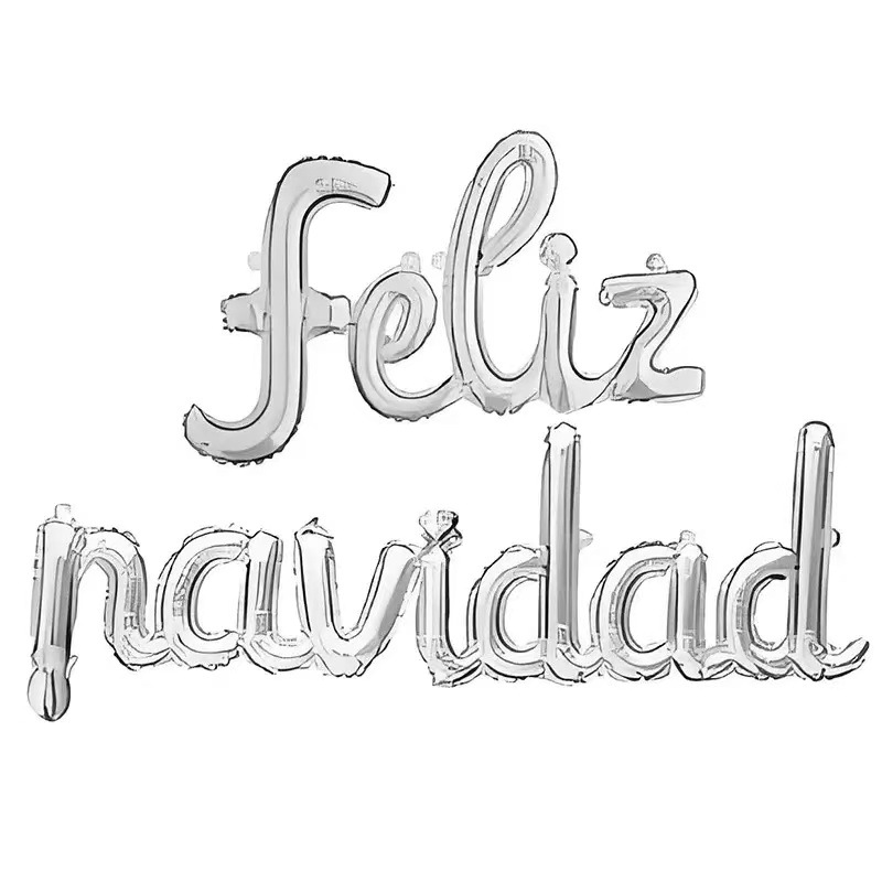 feliz año nuevo español inglés feliz cumpleaños globos Feliz año nuevo letras unificadas