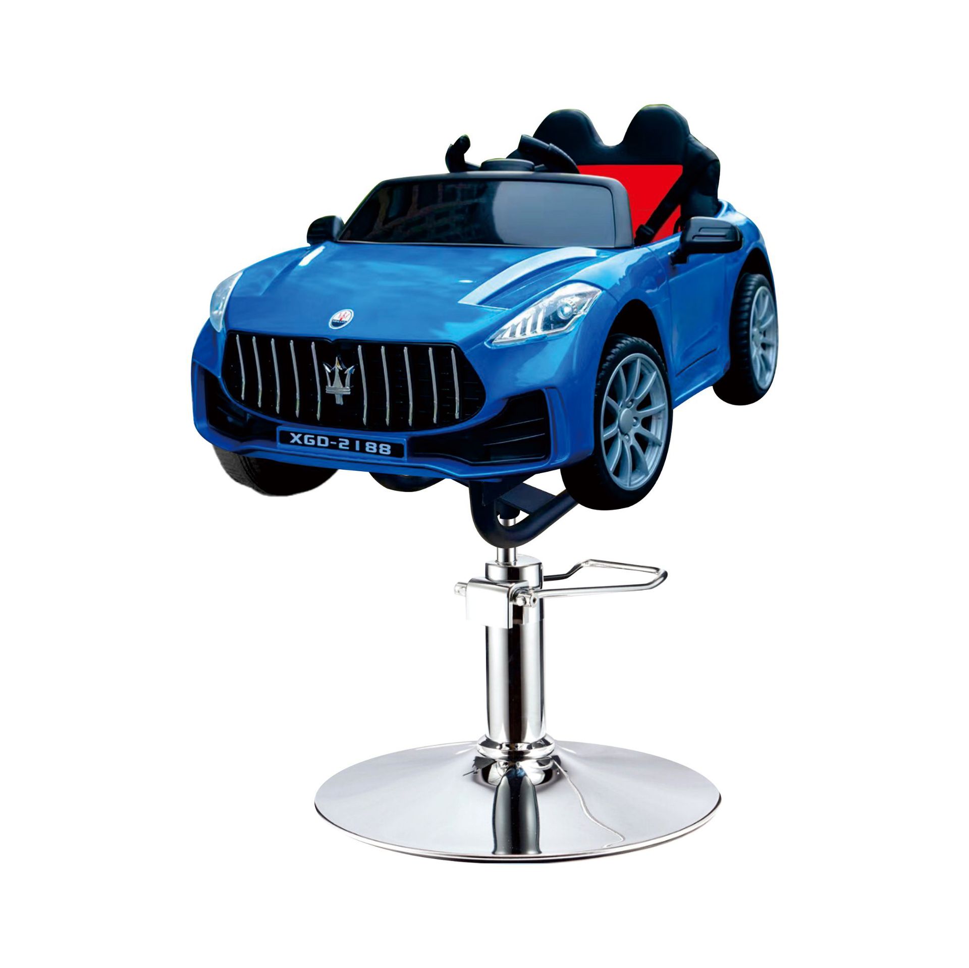 Asiento de peluquería eléctrico para niños, silla de peluquería para automóvil, silla giratoria elevadora, música, salón de peluquería para niños, silla de corte para niños image 7
