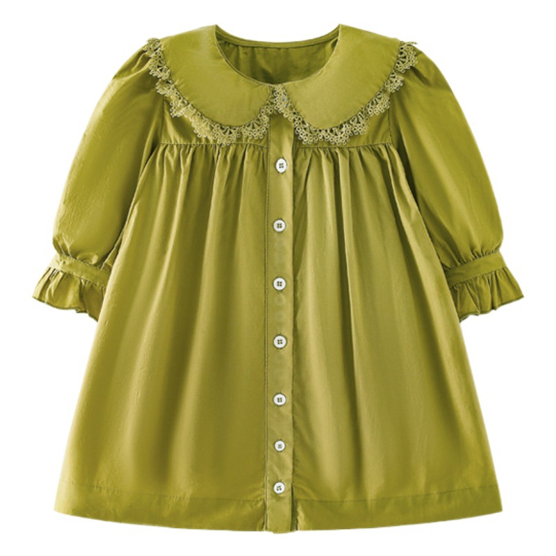 Malwee niñas vestido de primavera y otoño nuevos niños europeos y americanos de manga larga casual vestido de princesa para niños