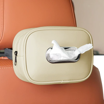 Cross-Border Automotive Interior Accessories Car Car tissue box/set - warm-rice