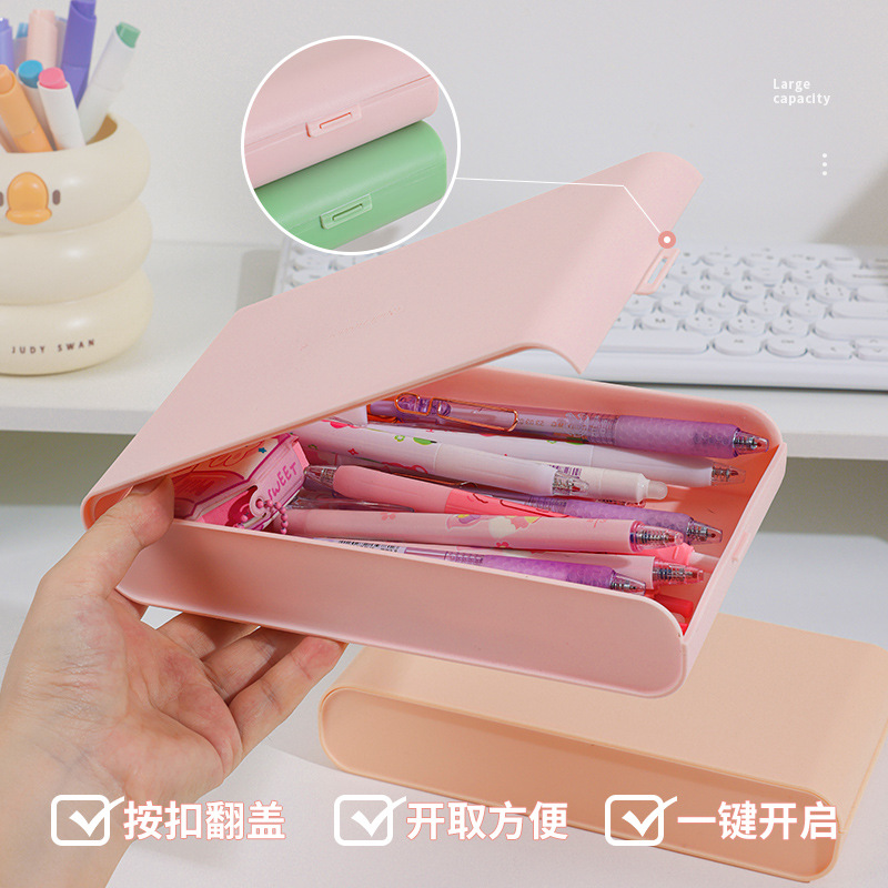 DIY Student Creative Desktop Storage Box Portable Flip Makeup Debris Storage Box Dustproof Storage Box