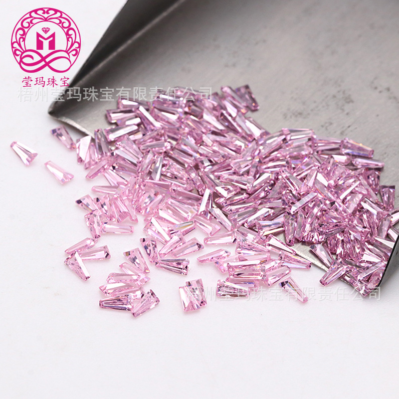 3A白色彩色TP梯方锆石 梯形T方锆石裸石工厂现货批发 镀AB彩-阿里巴巴