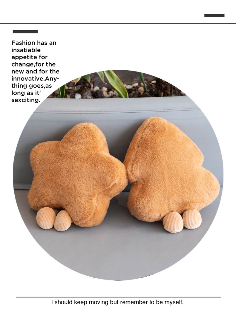 Gemütliches Plüschkissen mit Karamellstern und -baum – Lustiges, von Keksen inspiriertes Weihnachtsgeschenk für Kinder und Jugendliche_voghion.com