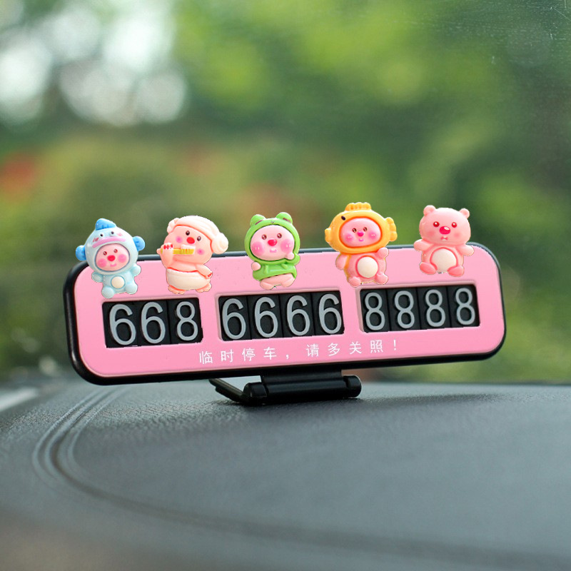 Nuevo adorno de coche de resina linda adorno de pantalla de navegación de consola central de coche de dibujos animados creativo adorno de cabeza