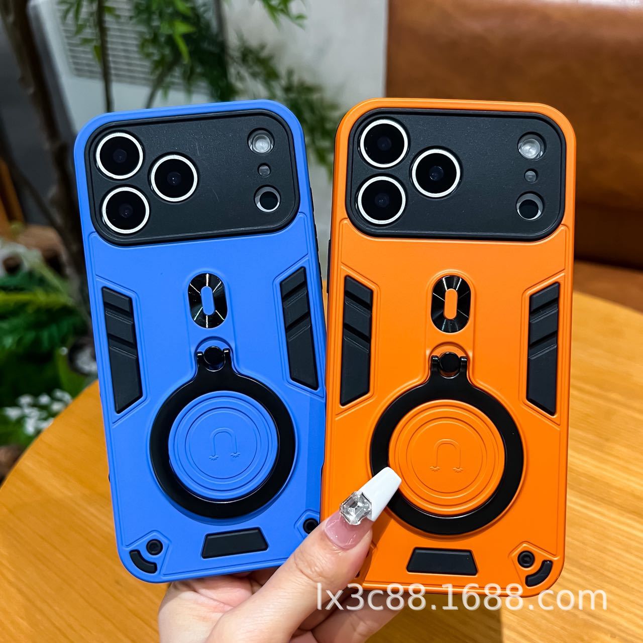 适用MOTO/摩托罗拉G67Power Edge70金顶360旋转大支架铠甲手机壳