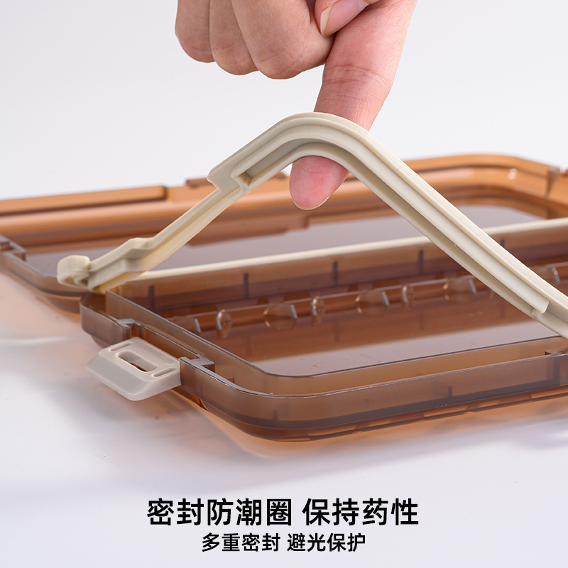 薬箱は一週間七日間に薬器を分けます。携帯で小薬箱を分けます。老人は薬を飲んで一日三食を注意します。|undefined