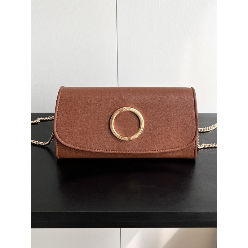 2024 New Cowhide Texture Wallet For Women, Lon Genuine Leather Clutch Ba, Fashionable Versatile Ladies' Chain Small_voghion.com
