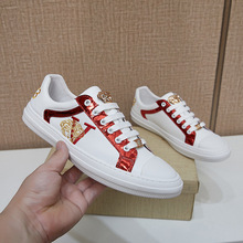 广州工厂直供男鞋一脚蹬软牛皮小白鞋男夏款奢侈品透气潮流潮牌