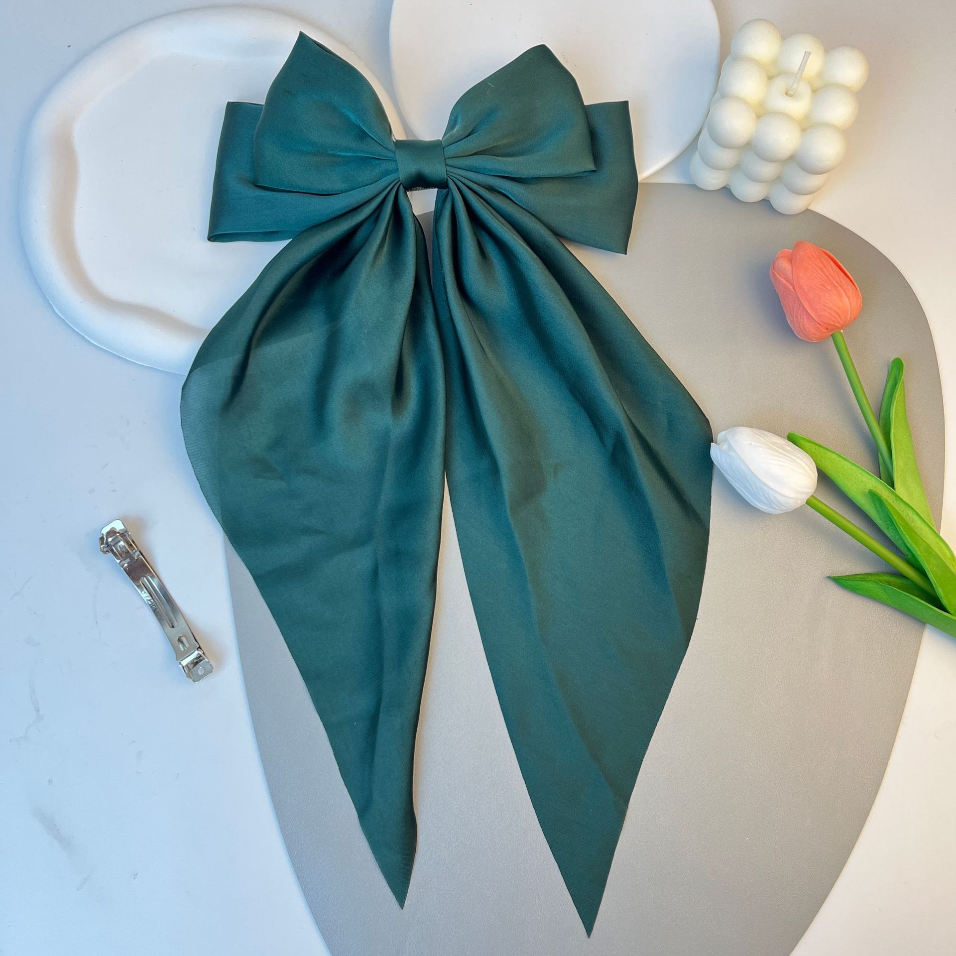 Women's Sweet Bow Knot Satin Hair Clip display picture 33