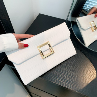 Trendy western style envelope bag crocodile pattern fashion clutch Women's bag 2023 autumn new simple fashion small square bag