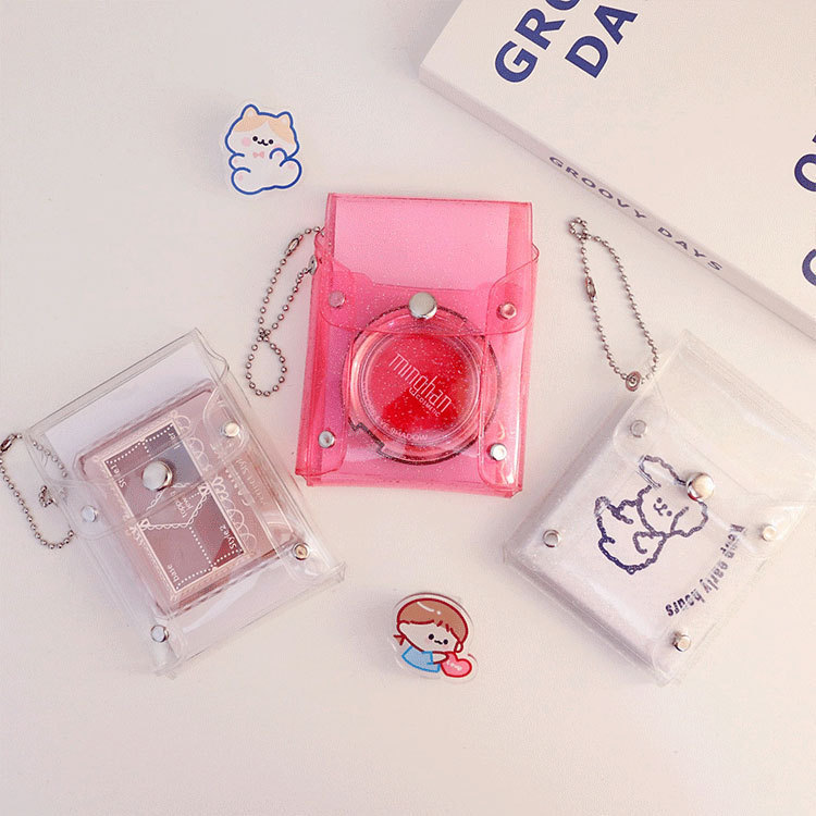 Korean Ins Style Transparent Glitter Id Card Holder Girls Lipstick Storage Coin Purse Student Bracelet Card Holder Wholesale Korean Ins Style Transparent Glitter Id Card Holder Girls Lipstick Storage Coin Purse Student Bracelet Card Holder Wholesale