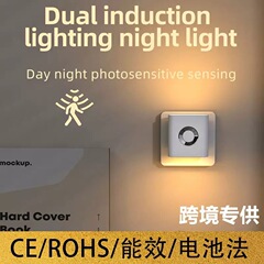光控感应LED小夜灯插电夫妻房氛围灯情侣卧室床头灯浪漫睡眠灯