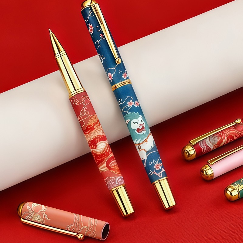 Bolígrafo de transferencia térmica personalizado multicolor impresión de patrón de gradiente bolígrafo de bolígrafo neutro regalos corporativos