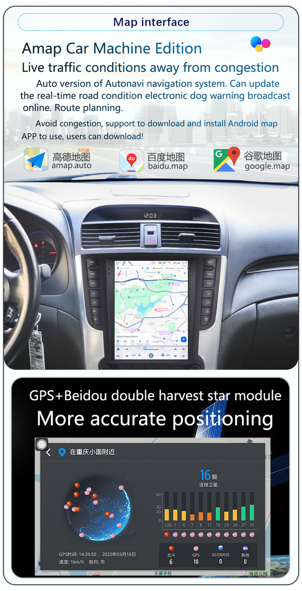 Suitable for 9.7-Inch 04-08 Acura Tl Modified Large Vertical Screen Wireless Carplay Car Navigation System