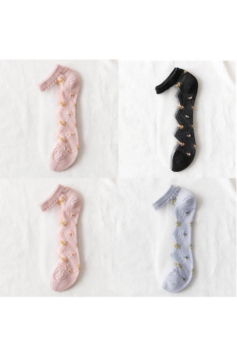 (4쌍) 블랙 + 핑크 2 + 블루