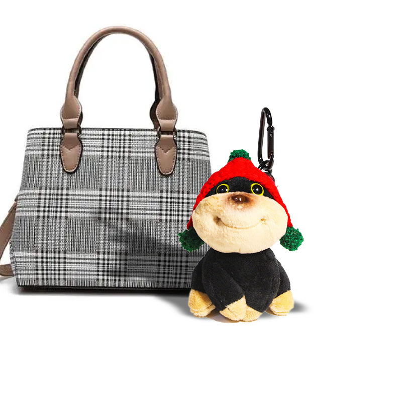 Bolsa de perrito de abeja colgante de coche muñeca de peluche lindo llavero joyería niña pareja regalo