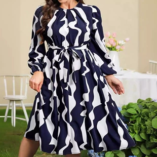 (Cross-border trading), brand dress, Amazon, European style, plus size