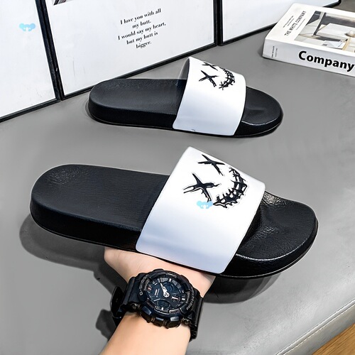 Casual Fashion Slides all Season Round Toe Slippers with