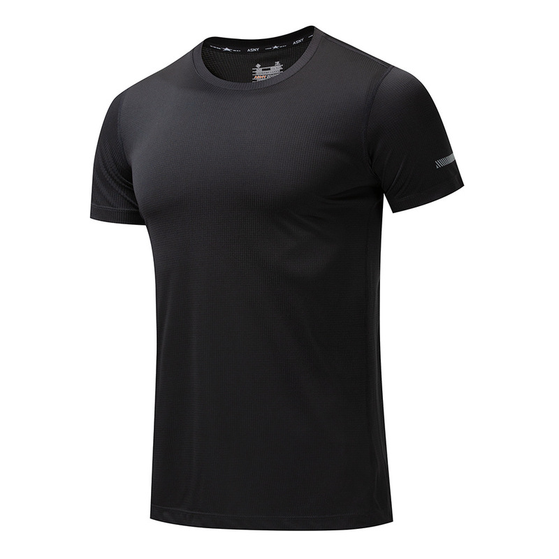 Mesh Breathable Fitness Clothing Pro Quick-Drying Clothing Basketball Running Clothing Men's Casual Sports Short-Sleeved Quick-Drying Trendy Brand