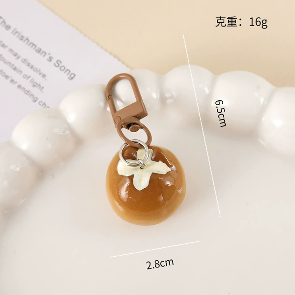 Cute realistic keychain, water polo ball, bread