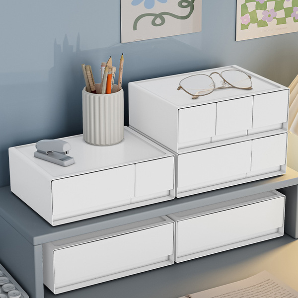 Plastic desktop storage box