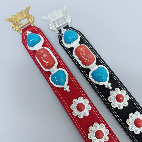 Ethnic-style Tibetan Pot Dance Accessory Belt, Tibetan Decorative Belt, Alloy Tibetan Dress Clothing Accessory Belt