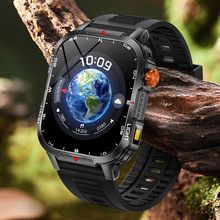 跨境V35智能手表1100毫安电池LED灯指南针动态表盘电话音乐穿戴表