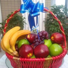 超市水果篮子手提水果篮编织篮子藤编收纳篮水果包装篮子礼品篮子