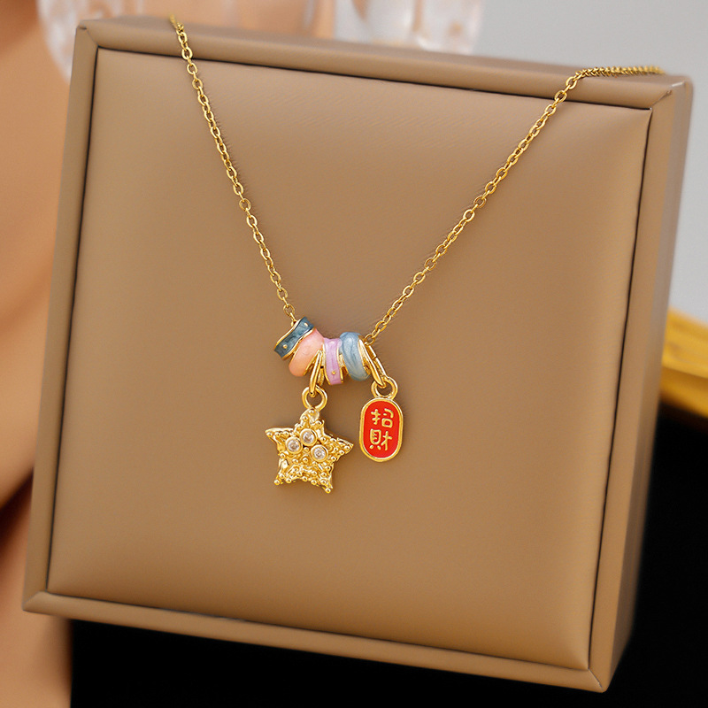 【8029】도파민 럭키 목걸이【골드】