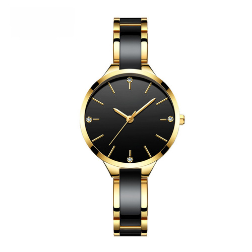 NIBOSI New European & American Style Simple Fashion Women's Watch – Cross-Border Rhinestone Ceramic Waterproof Quartz Ladies' Timepiece