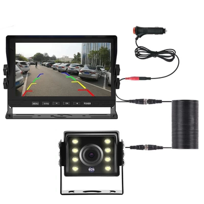 Car display: car bus monitoring - rm708-7inch-wide-voltage-camera-bc450-car-charger-cable-included-ahd-hd-1024600-10m-wires