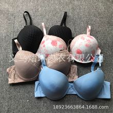 原单外贸大杯薄款女士内衣上托文胸无钢圈收副乳防下垂孕妇文胸罩