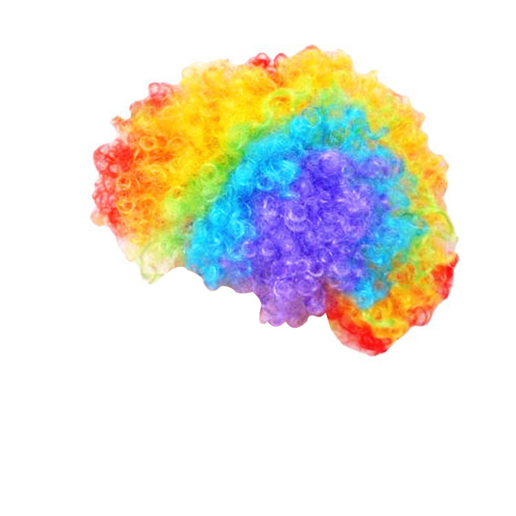 Payaso transfronterizo pelucas de color Halloween Party Supplies pelucas de color Explosión cabello rizado pelucas de payaso